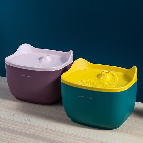 Kattvattendispenser Flöde Tyst Intelligent Vattenmatare Automatisk CykelLila