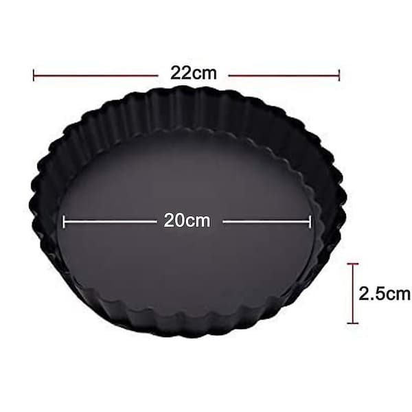 Løs bunn terteform non-stick, robust riflet rund quicheform