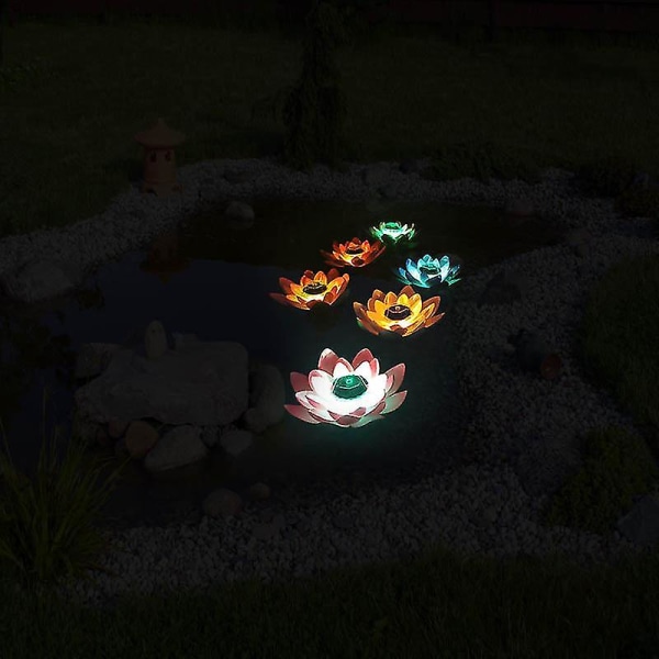 Dekorativ Lotus-lampa för trädgårdspool (1 st)