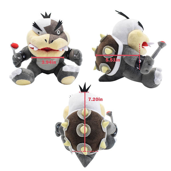 7\" Super Mario plysjdukke Morton Koopa Jr. plysj Super Mario Bros Koopaling plysjleker utstoppede figurer