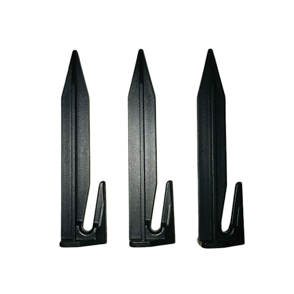 50x Grensemarkører for Hagegjerdestolper Kroker for Hage Gressklipper Utendørs Svart（8,5 cm, Svart）