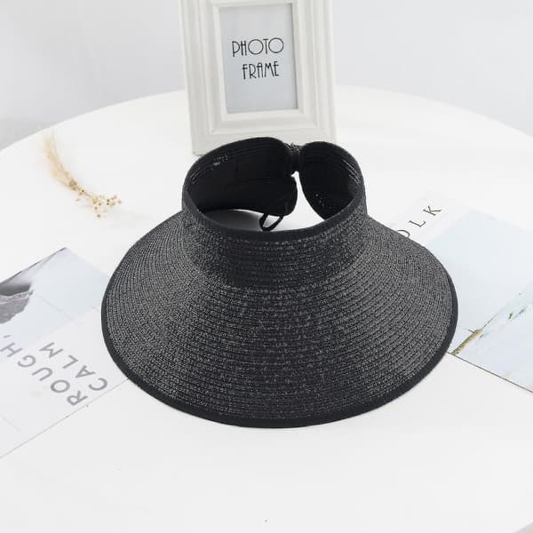 Kvinde Mode Konciseness Bred Rullelig Tegning Hat Sol Hat Strand Hat