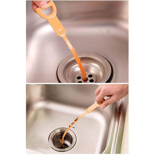 6pack Clog Remover Drain Relief Cleaner Tool,sink Drain Cleaning Brush