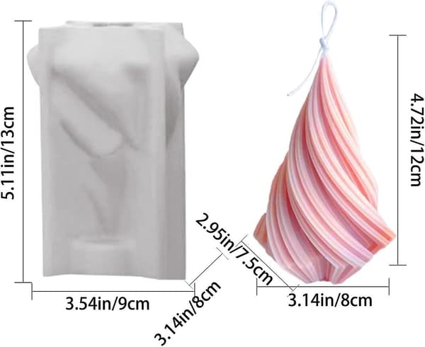 Silikoneform til stearinlysfremstilling | 3D abstrakt silikoneform til epoxyharpiksstøbning