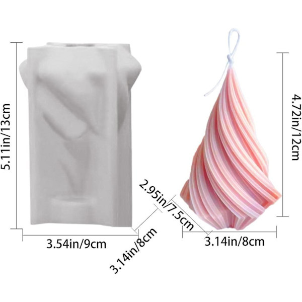Silikonform for stearinlysstøping | 3D abstrakt silikonform for epoksyharpiksstøping