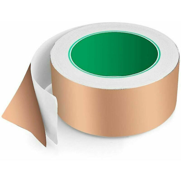 Kopparfolie Slug Tape med ledande lim - 30mm x 25m rulle - EMI-avskärmning målat glas gitarr