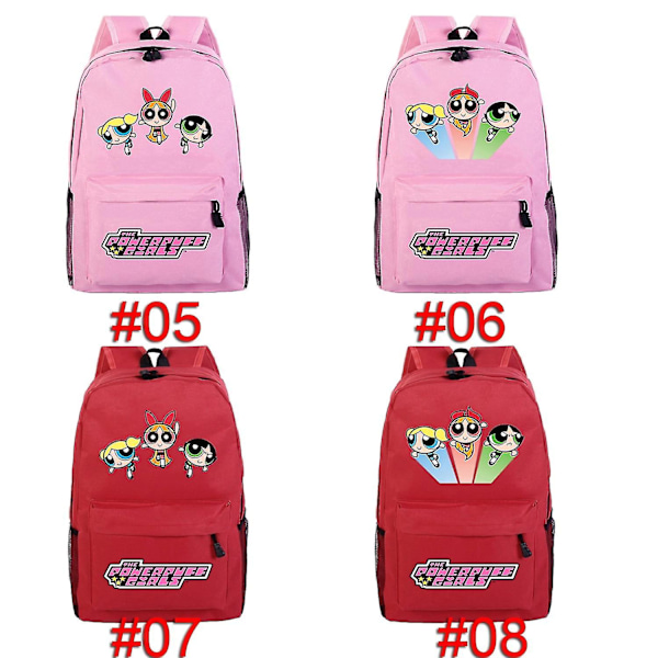 Powerpuffpinglarnas dagisryggsäck, skolväskor för barn, B