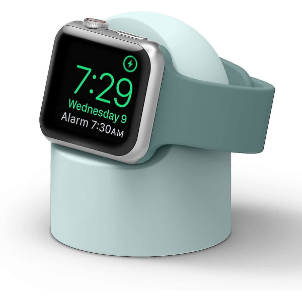 Laddningsställ designat för Apple Watch Kompatibel med alla Apple Watch -serier 44 mm / 42 mm / 40 mm / 38 mm [kompatibelt nattduksbord], mintgrön