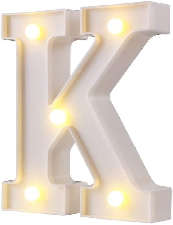 Led K-formet bokstavdekorativt lys