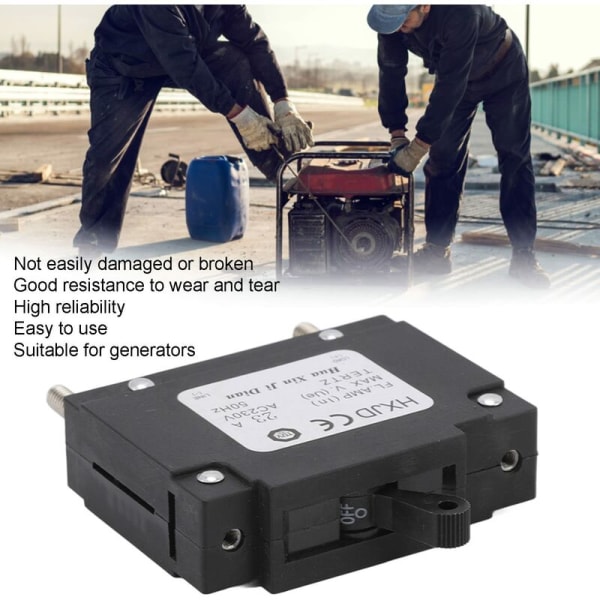 2 st generator kretsbrytare professionell bensin generator säkerhets kretsbrytare med switch för 23A 230V bensin generatorer