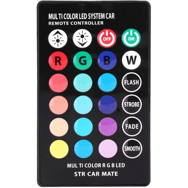 4 st T10 SMD 5050 RGB Färgglada Billampor LED-lampor med fjärrkontroll