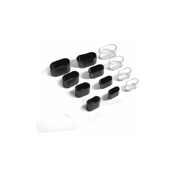 Stolsbensöverdrag Oval Silikon Möbelbensöverdrag Golvskydd 8-24st Transparent/24st 15x30mm