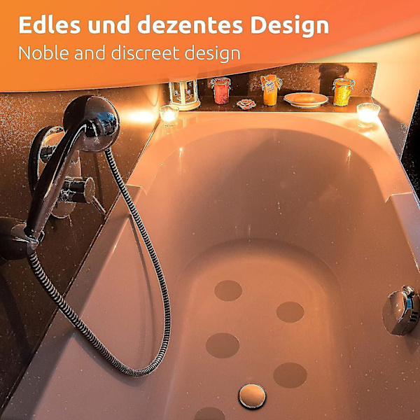 Halkskyddsdusch och badkarsgenomföringar（8cm）, set med 20 duschfoder badkarsfoder transparent, självhäftande