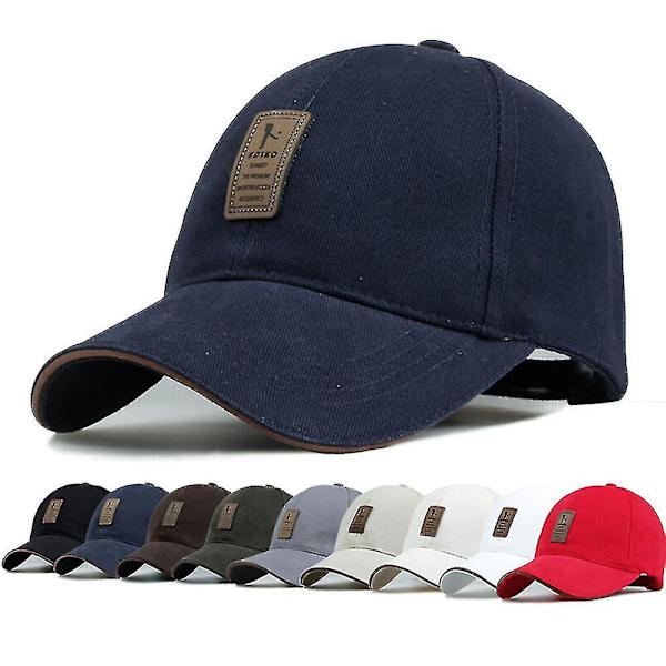 Blå unisex sommar enfärgad baseballkeps justerbar hatt
