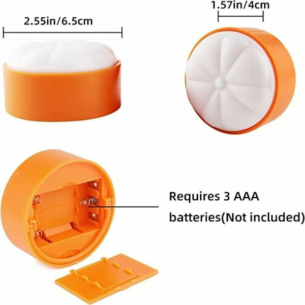 Set med 2 Halloween pumpa-lampor med fjärrkontroll timer batteridriven LED pumpa-lampor utomhus pumpa dekorationer flamlösa ljus