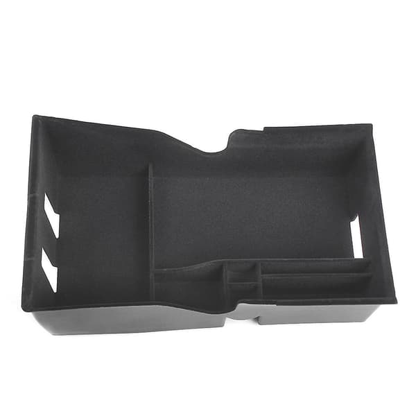 Flocking Center Console Organizer Case med møntkort solbriller boks armlæn opbevaringsholder til Tesla Model 3