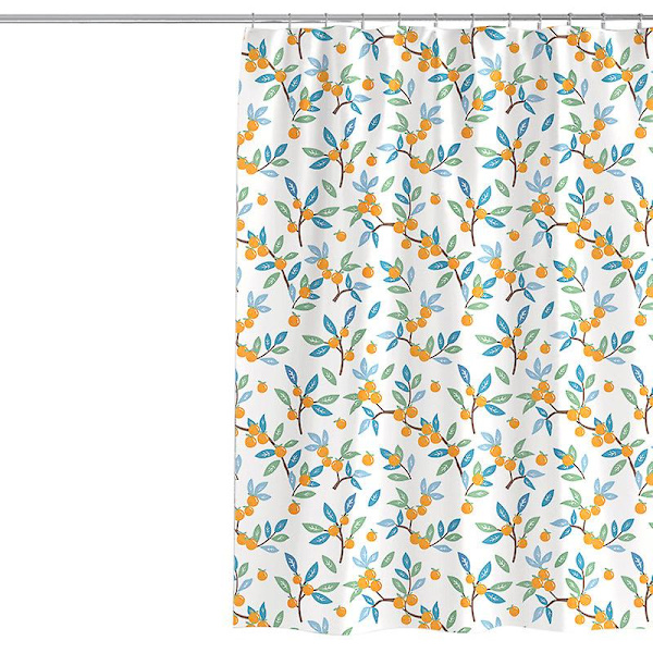 180 x 200 cm Hurtigtørrende Bruseforhæng med 12 Kroge6, Bruseforhæng Vandtæt Polyesterstof Maskinvaskbart, Badeforhæng
