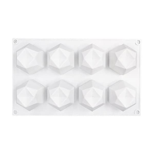 Kubeforme 3D silikone kagebageforme til mousse, dessert, bagværk, budding og chokolade (B)