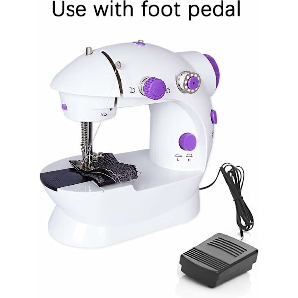 Elektrisk Mini Sy Maskin, Resesymaskin, Bärbar Elektrisk Handsymaskin Hemmabruk DIY med MODOU