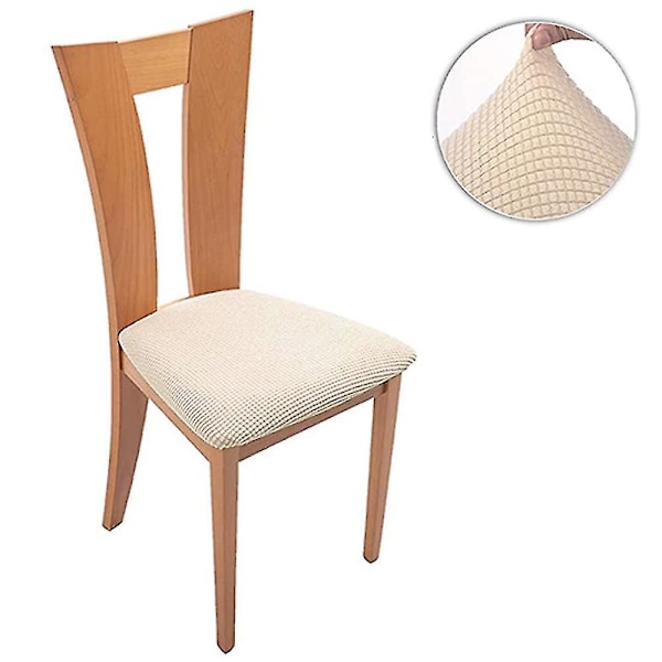 6 st Stretch Jacquard stolsöverdrag, avtagbara tvättbara anti-damm