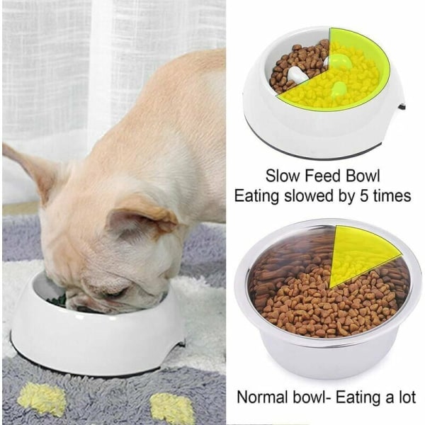 Långsam matande hundskål Melamin Anti-Svala Långsam matskål BPA-fri rolig interaktiv hundskål