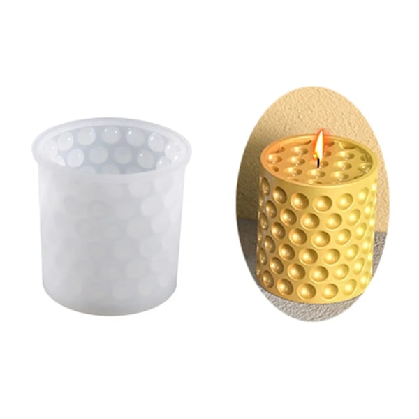 Set med 4 silikonformar för gjutning, ljusform, ljusform, 3D-ljusformar