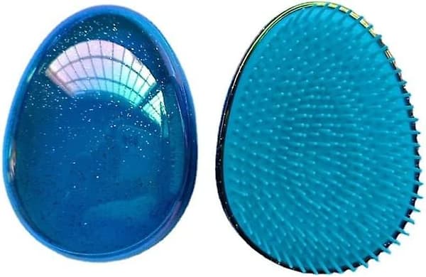 Hårbørste, Redningsbørste til Hårextensions til Knæfrit Hår Mini Wet Brush Kompakt Hårbørste Kam Stjernehimmel Blå