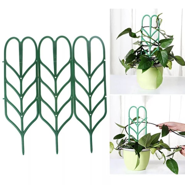 14*4\" Bladformad Trädgårdsplanter Mini Klätterplanter Stativ 3st