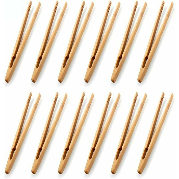 BF 12-pack bambu-toasttänger, bambukökstänger, köksredskap, socker, bambusallad, Kongfu-tetänger