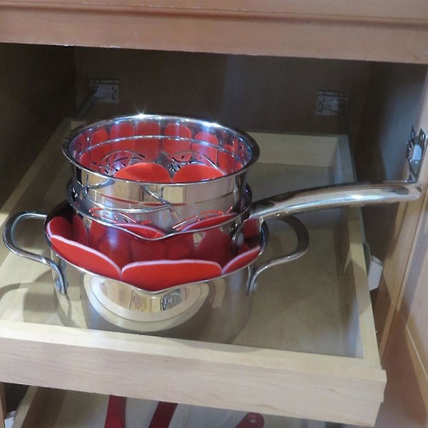 4 stk Filtpute Grytepannebeskytter Anti-ripe Non Stick Kjøkkenutstyr Redskaper（Som vist）