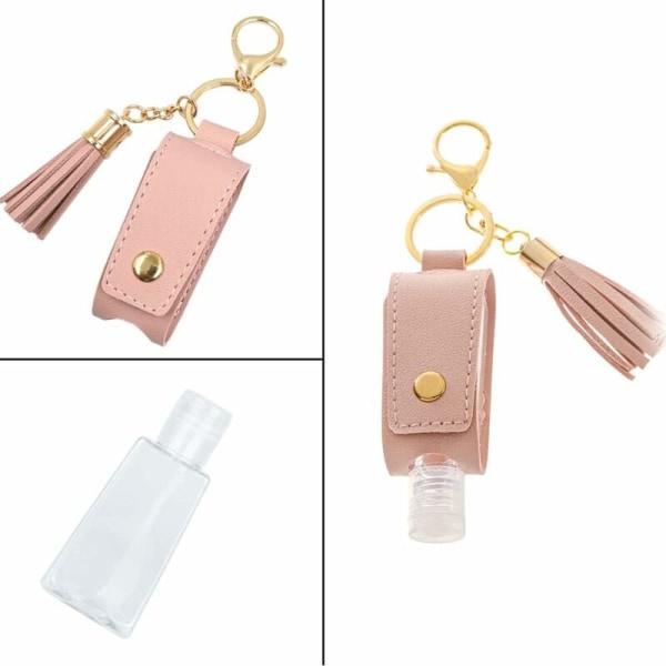 Reseflaskor med nyckelring 4-pack plast reseflaska med nyckelring 30 ml Nyckelring påfyllningsbara reseflaskor för läderhänder