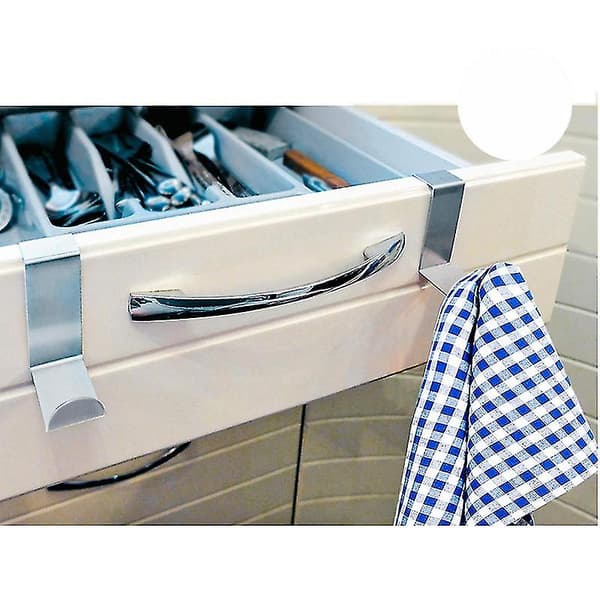 2 kpl:n pakkaus pyyhekoukkuja, ruostumattomat ovikoukut ilman porausta