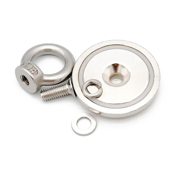 Superstarka neodymfiskemagneter Tunga sällsynta jordartsmagneter med försänkta öglebultar för magnetisk återvinning av fiske 1 styck (20 mm)