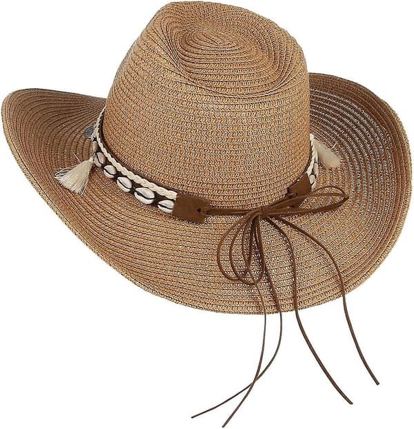Dame Halm Cowboyhatt Visor Strandhatt