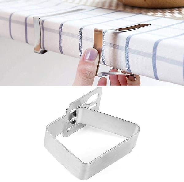 Rustfrit stål dug clips til fastgørelse af dug, bestik