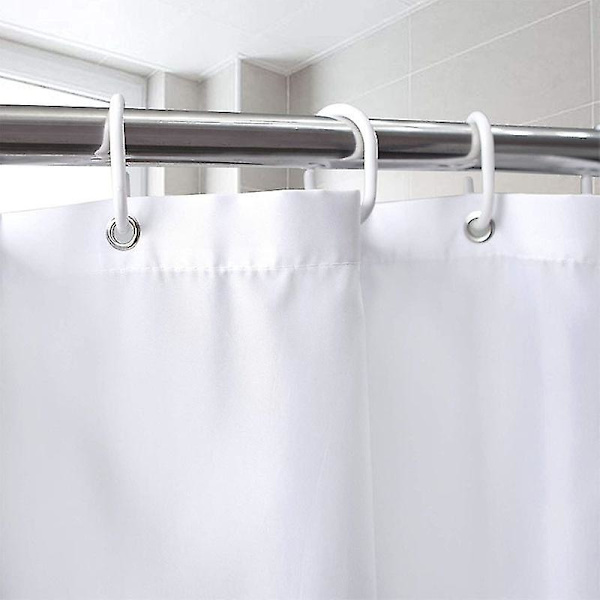 Duschdraperi med magnetisk fåll, långt duschdraperi, snyggt och vattenavvisande duschdraperifoder för