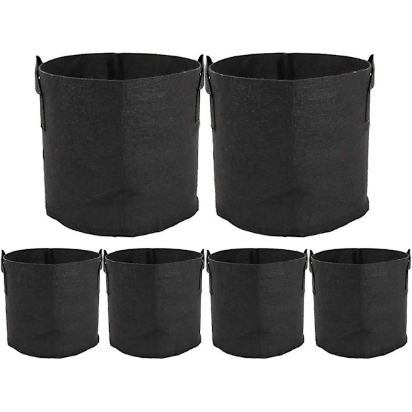 5 stk. plantepose 7 gallon plantepose, åndbar og holdbar potte med vindue og håndtag havepose, til plantning af kartofler gulerødder