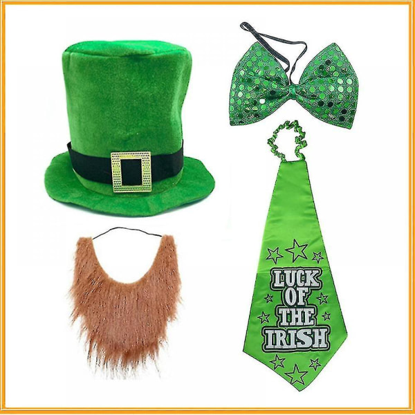 St Patricks Day Asusteet Irlantilainen Fancy Dress Irlantilainen hattu - Snngv ShenKa（B）