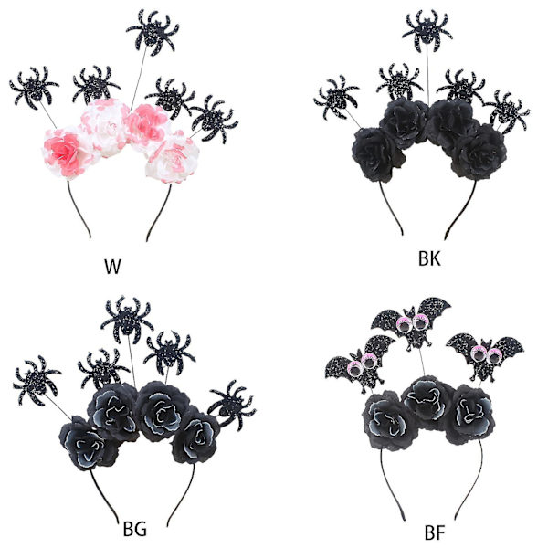 Spider Hårbånd Halloween Tiaraer Kroner Halo Blomster Hovedbånd Fotoshoot