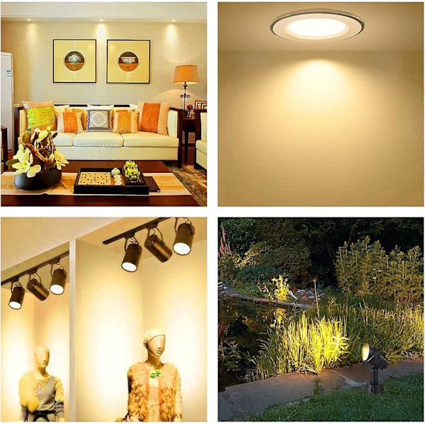 Halogenpære Gu5.3 35w 12v, 400lm Varm Hvit 2700k Dimbar, Halogen Spotlight Pære Mr16, Pakke Med 6