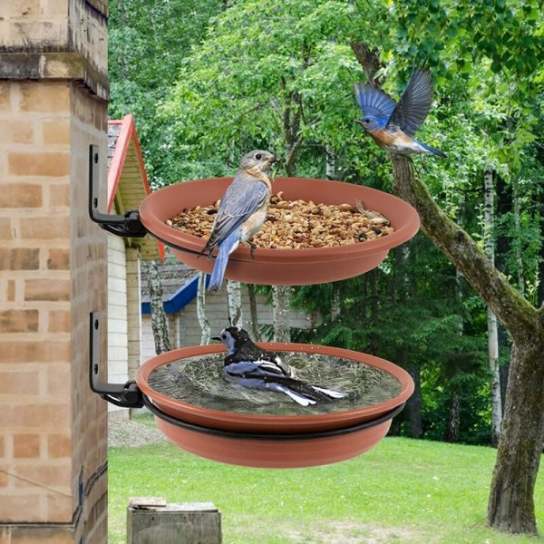 Fågelfröautomat, Utomhusfågelfröautomat, Vattendispenser, Hummingbird Feeder Bowl för bagagemontering, Set med 2, Set med 2