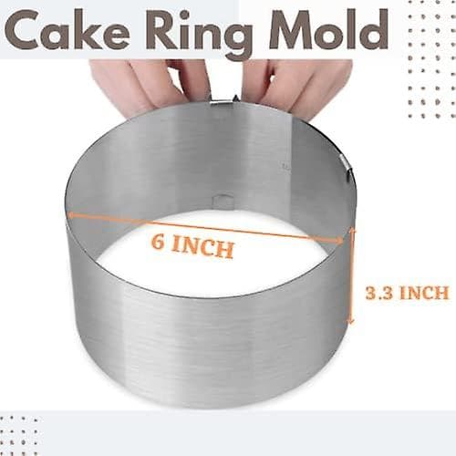 Moussekakeformer i rustfritt stål 6\" Kakeringskake Rund Kutter Slicer