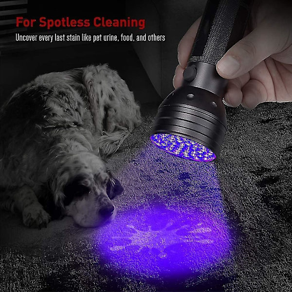 UV-taskulamppu musta valo, 395nm 21 LED UV-ultravioletti mustavalo taskulamppu koirille, Pe lahja miehille/naisille SWHY