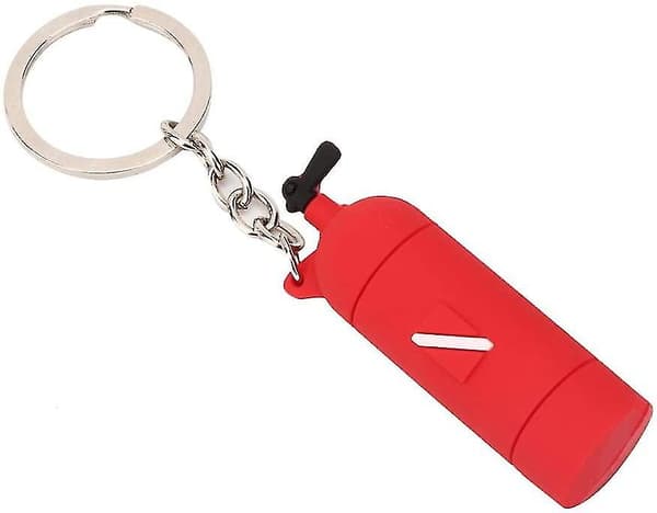Mini dykningstema nyckelring (röd)