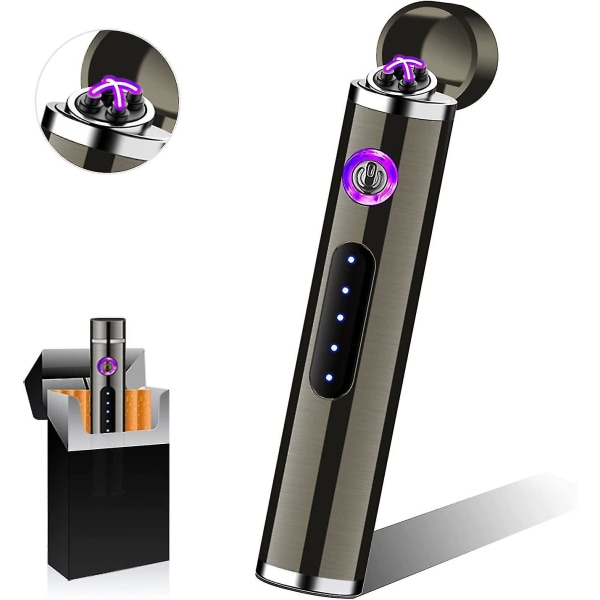USB uppladdningsbar vindtät elektronisk tändare, pekskärm plasma fe