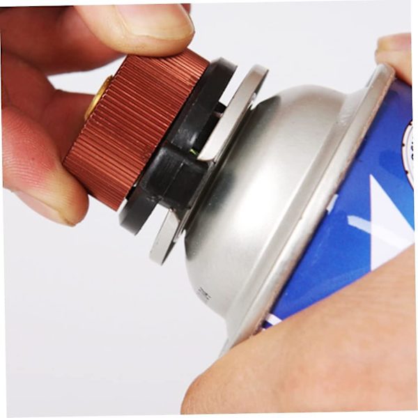 Camping Gassadapter i Aluminiumlegering - Gassbeholderadapter - Sylinderomformer - Kjøkkenverktøy - Stempeladapter - Ovn (1 stk, Gul Svart)
