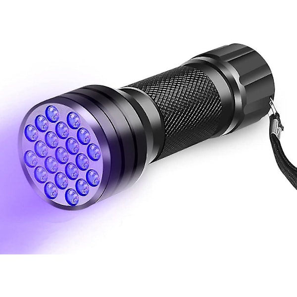 21 LED UV lommelygte bærbar UV lys 395-410nm LED UV lommelygter UV lommelygte ultraviolet sort lys gave til mænd/kvinder SWHY