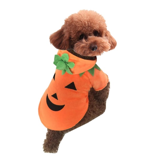 Græskar tema hund Halloween kostume kæledyr hættetrøje til små hunde pyjamas