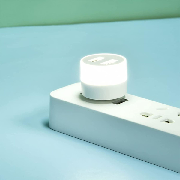 Usb-plugglampe, datamaskin, mobil strømforsyning, USB-små boklamper, LED-øyevern, leselys