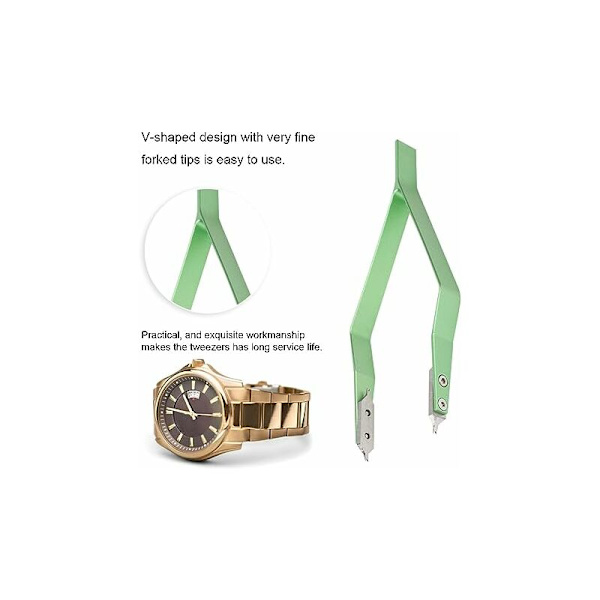 Fjäderstångstång, pincett för klockor, fjäderstångsverktyg, metalltillbehör för klockreparation, verktygssats för klockreparation